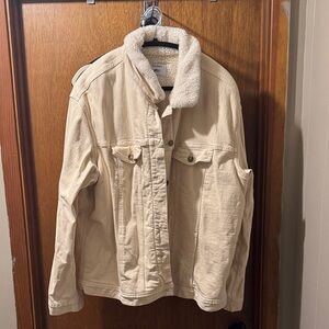Old Navy Cream Sherpa-Lined Jacket